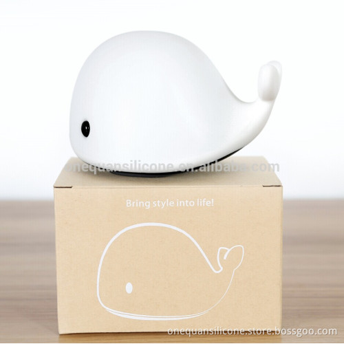 LED Colorful Silicone Little whale Night Light Kids Baby Bedside Lamp Atmosphere Led Gift Lights For Children Frien